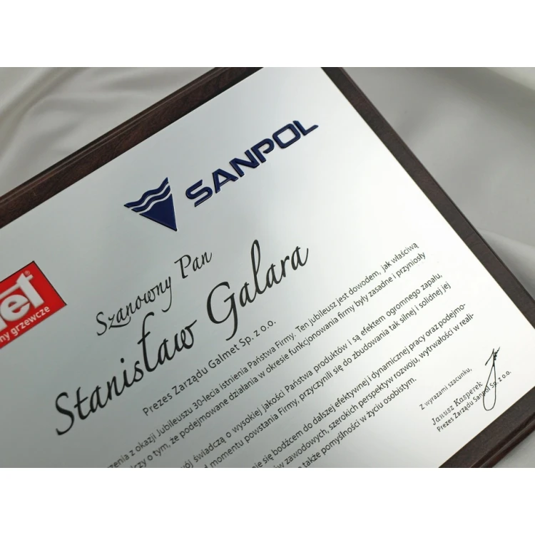 Congratulatory Diploma with Two Embossed Company Logos - SL024