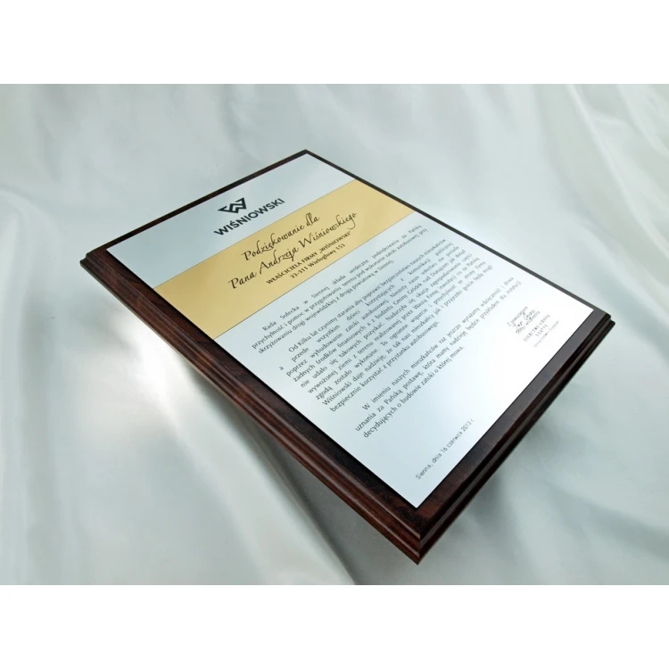 LASER ENGRAVED RECOGNITION DIPLOMA - vertical - DS034