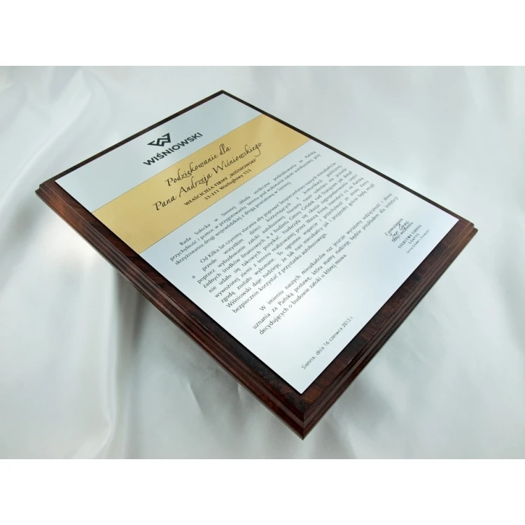 LASER ENGRAVED RECOGNITION DIPLOMA - vertical - DS034