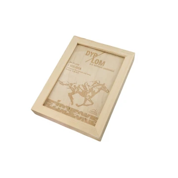 Equestrian Diploma in Wooden Frame - A5 - Laser Engraved - NAT009