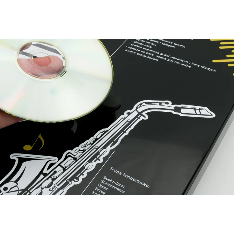 Anniversary Diploma for Musician - Exclusive Black Glass - Dimensions: 400x300mm - DUV059