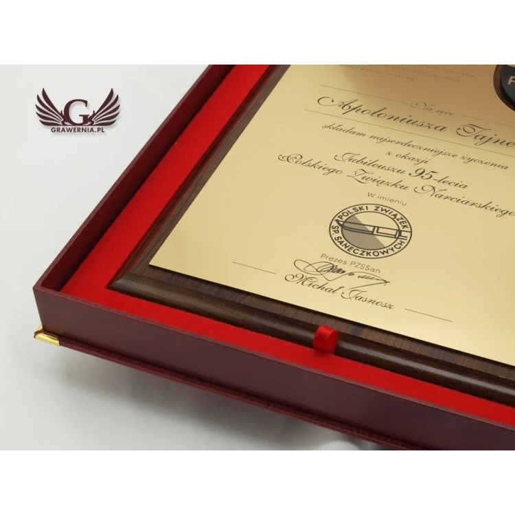 ANNIVERSARY LASER ENGRAVED DIPLOMA - vertical - SL037