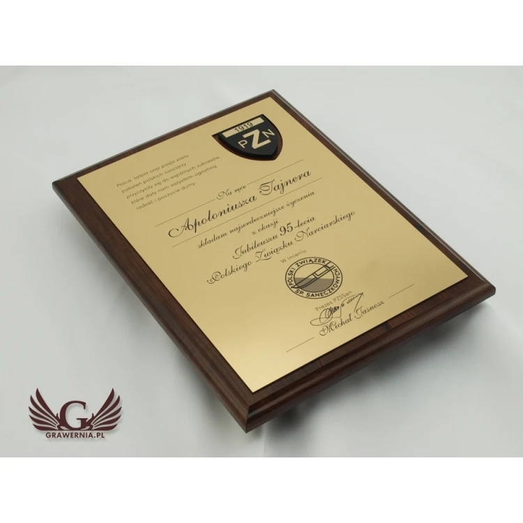 ANNIVERSARY LASER ENGRAVED DIPLOMA - vertical - SL037