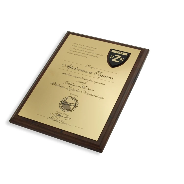 ANNIVERSARY LASER ENGRAVED DIPLOMA - vertical - SL037