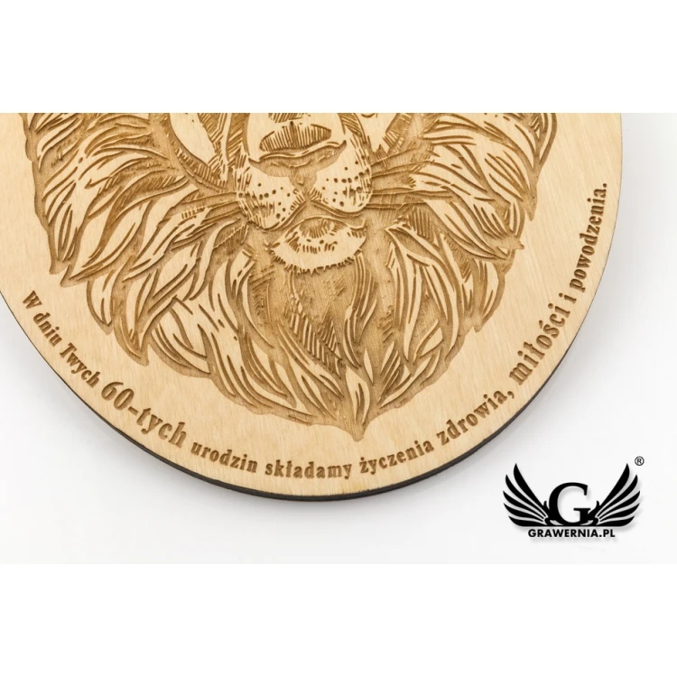 Wooden Diploma Oval Retro - size: 146x186mm - NAT022