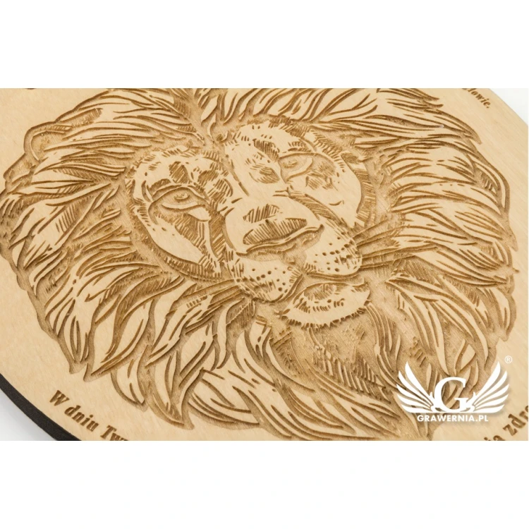 Wooden Diploma Oval Retro - size: 146x186mm - NAT022