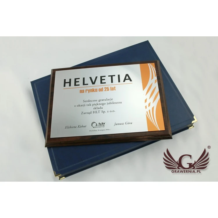 Anniversary Diploma Horizontal - UV Color Print - DUV011