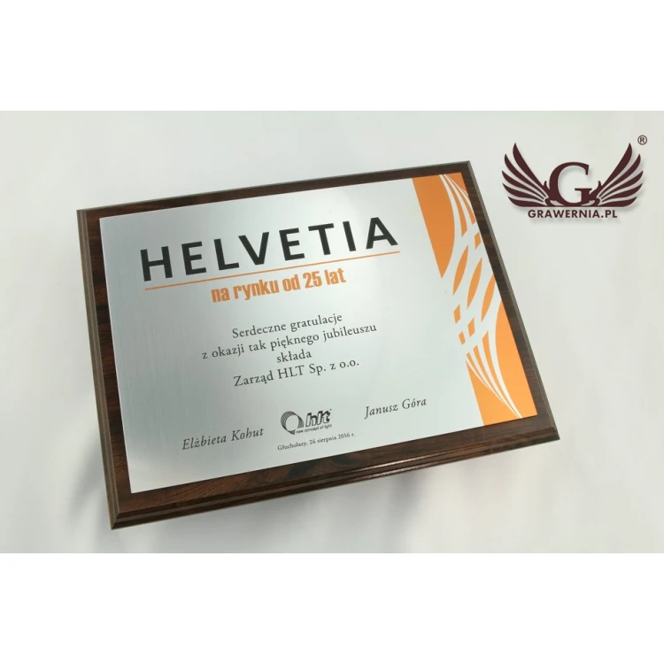 Anniversary Diploma Horizontal - UV Color Print - DUV011