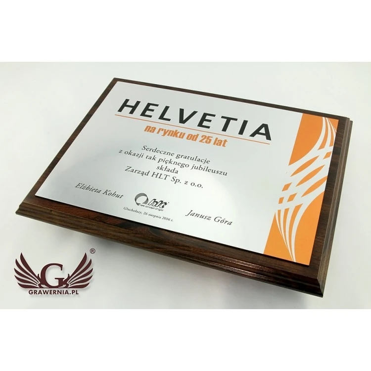 Anniversary Diploma Horizontal - UV Color Print - DUV011