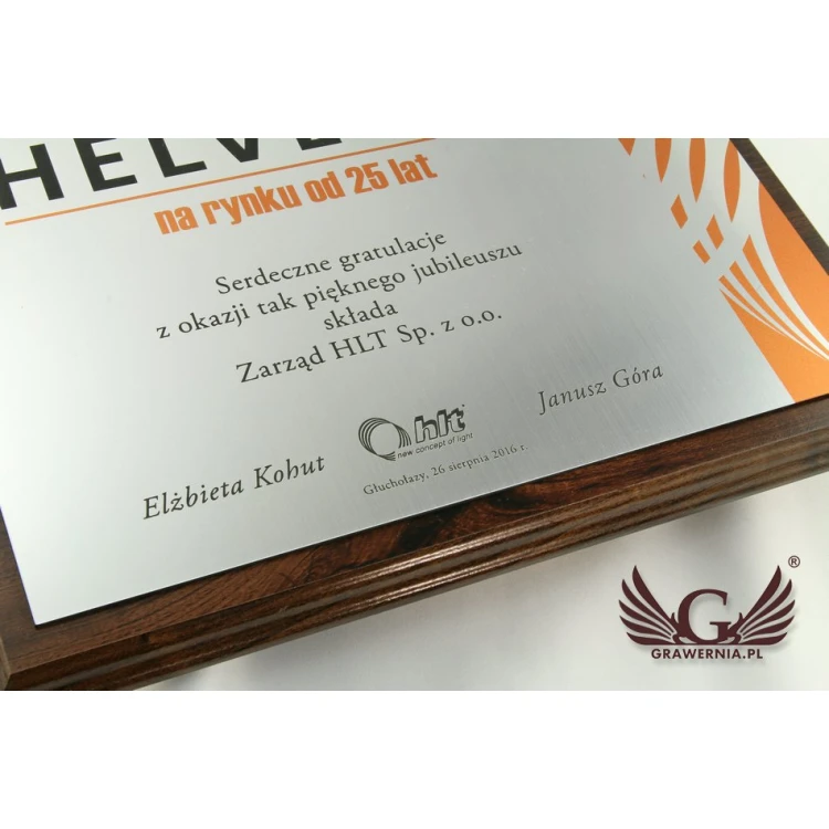 Anniversary Diploma Horizontal - UV Color Print - DUV011