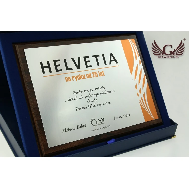 Anniversary Diploma Horizontal - UV Color Print - DUV011