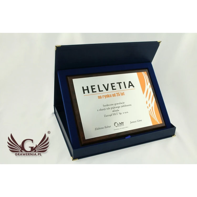 Anniversary Diploma Horizontal - UV Color Print - DUV011