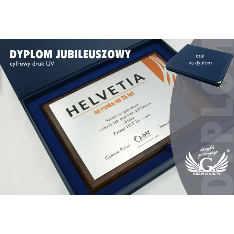 Anniversary Diploma Horizontal - UV Color Print - DUV011
