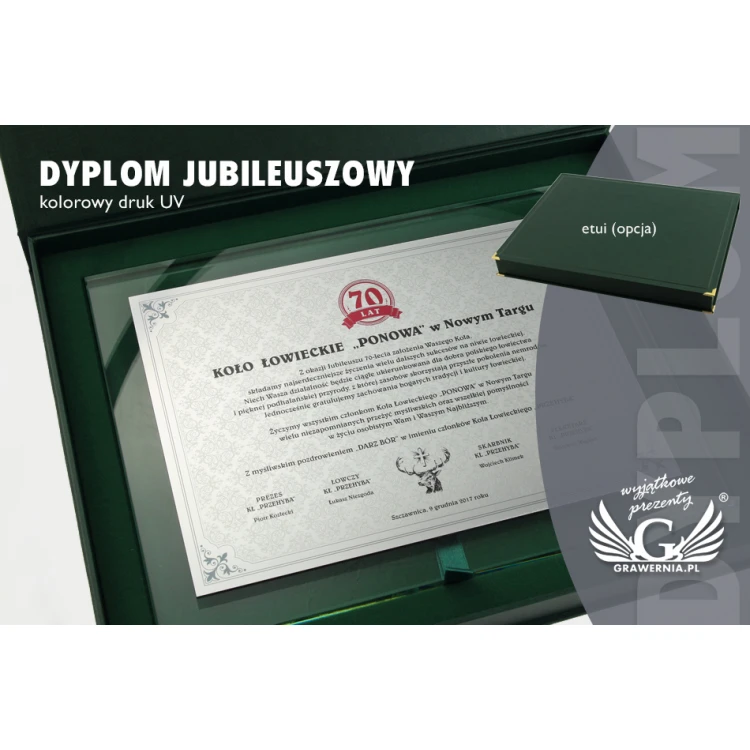 Anniversary Diploma - Horizontal - UV Color Print - DUV021