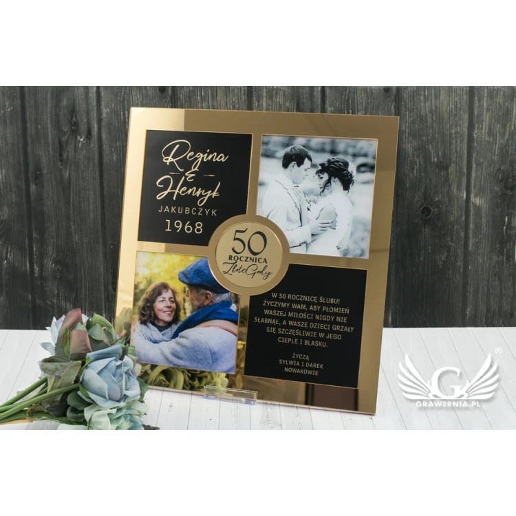 Quatro Gold Anniversary Diploma - Golden Mirror - DS023
