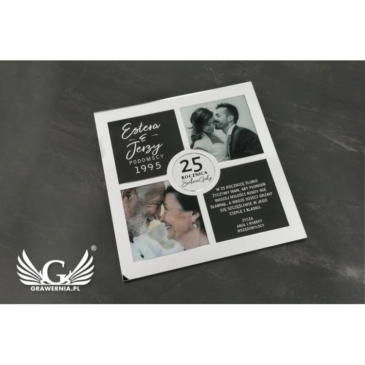 Quatro Silver Anniversary Diploma - Silver Mirror - DS026