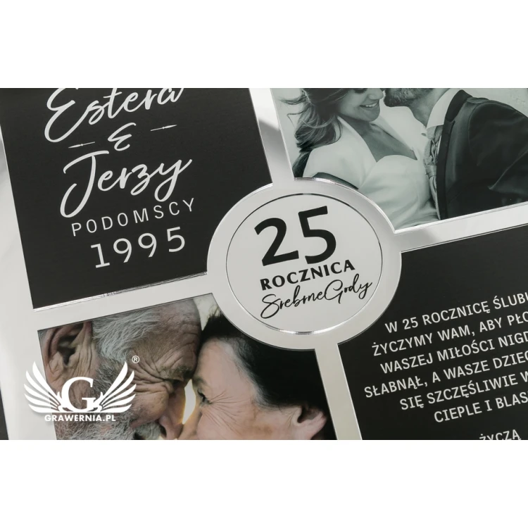 Quatro Silver Anniversary Diploma - Silver Mirror - DS026