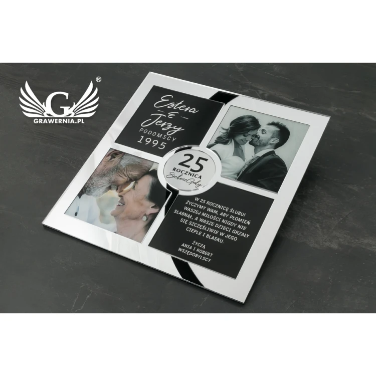 Quatro Silver Anniversary Diploma - Silver Mirror - DS026