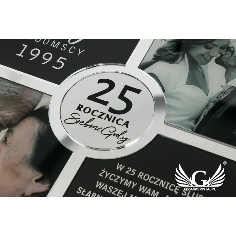 Quatro Silver Anniversary Diploma - Silver Mirror - DS026