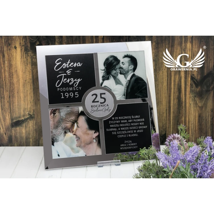 Quatro Silver Anniversary Diploma - Silver Mirror - DS026