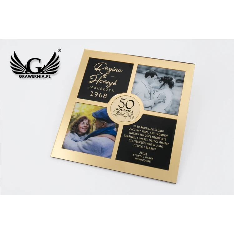 Quatro Gold Anniversary Diploma - Golden Mirror - DS023