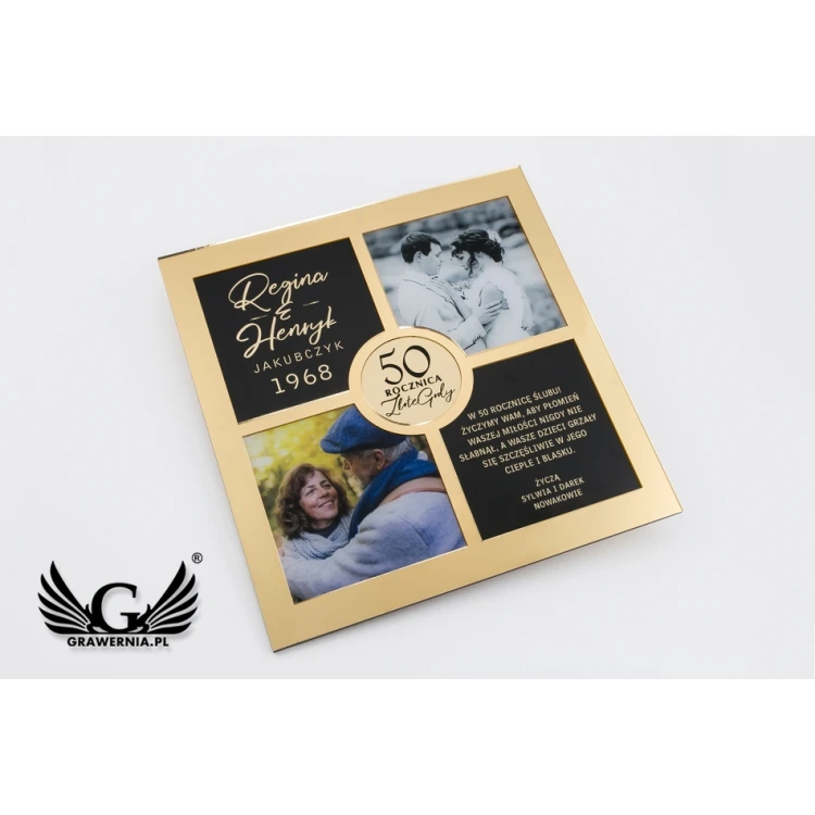 Quatro Gold Anniversary Diploma - Golden Mirror - DS023