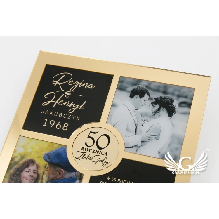 Quatro Gold Anniversary Diploma - Golden Mirror - DS023