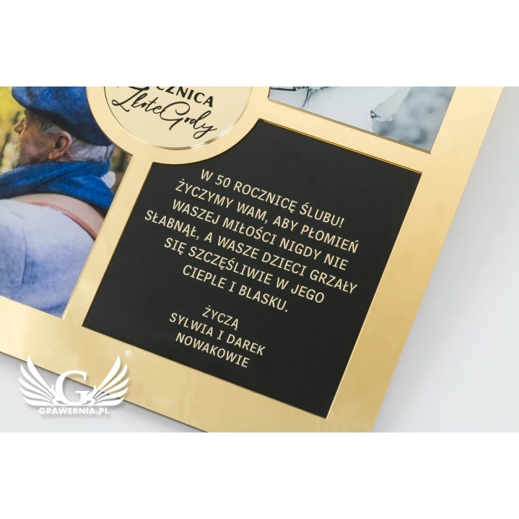 Quatro Gold Anniversary Diploma - Golden Mirror - DS023