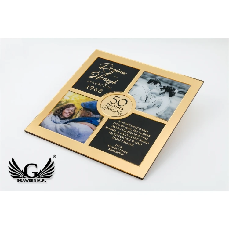 Quatro Gold Anniversary Diploma - Golden Mirror - DS023