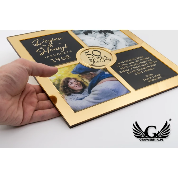 Quatro Gold Anniversary Diploma - Golden Mirror - DS023