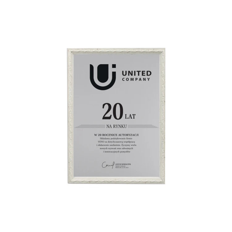 Anniversary Diploma in Frame - Silver Engraving Laminate - DWR7