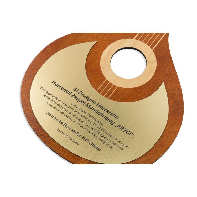 Laser Engraved Mandolin Diploma - size 500x260 mm - DRE009