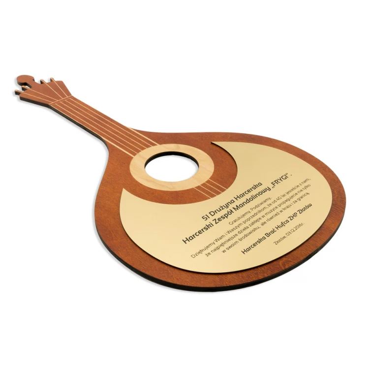 Laser Engraved Mandolin Diploma - size 500x260 mm - DRE009