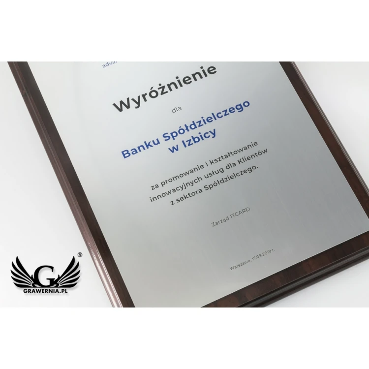 DIPLOMA MD3 - Recognition Diploma with UV Print and Engraving - DUV040