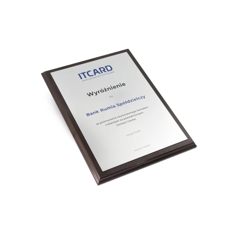 DIPLOMA MD3 - Recognition Diploma with UV Print and Engraving - DUV040