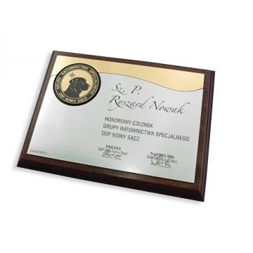 DIPLOMA MD3 - HONORARY MEMBER - diploma with round logo - SL062