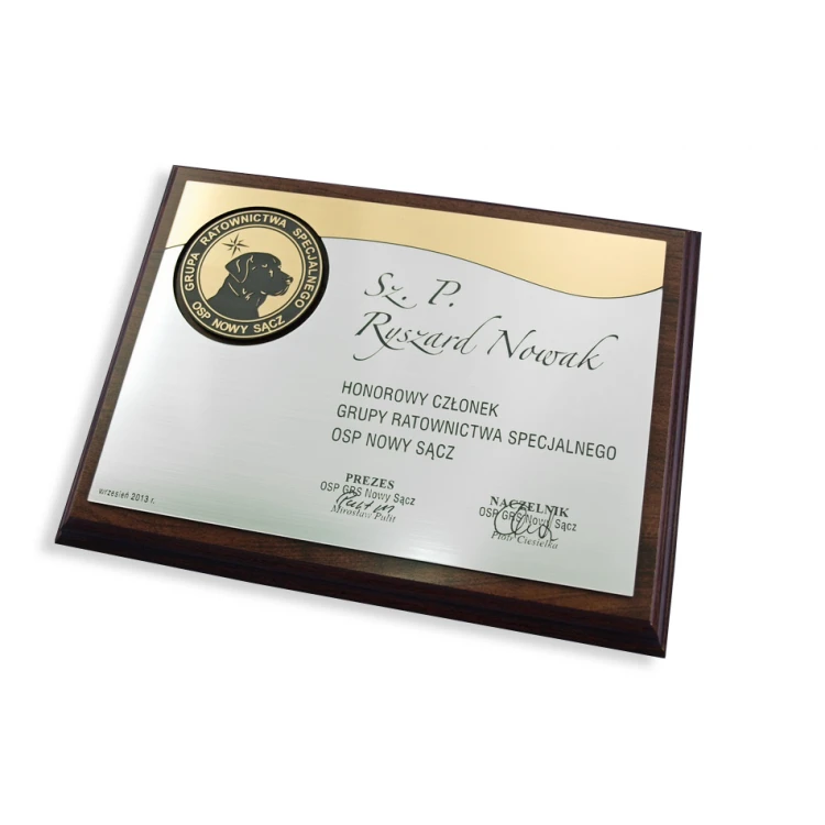 DIPLOMA MD3 - HONORARY MEMBER - diploma with round logo - SL062