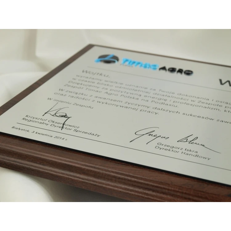 Metallic Diploma with Embossed Logo - SL034