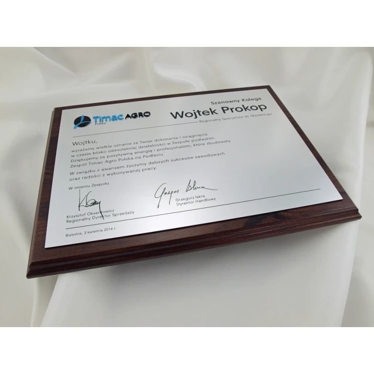 Metallic Diploma with Embossed Logo - SL034