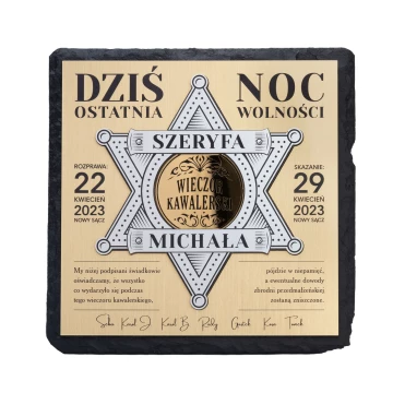 Diploma Last Night of Freedom - Bachelor Party Gift - Slate Stone - DUV100