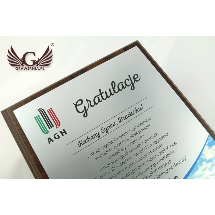 Commemorative Diploma MD154 size 25.5x20cm - UV color print - DUV014