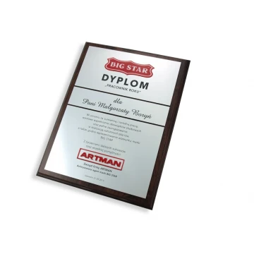 Diploma - EMPLOYEE OF THE YEAR - with two embossed logos - SL028
