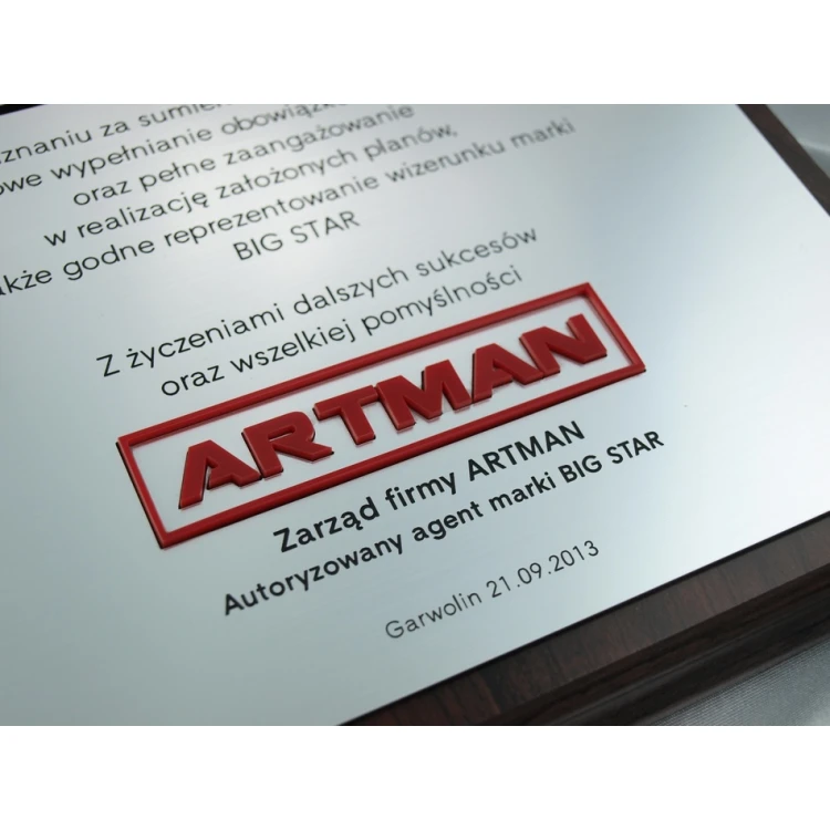 Diploma - EMPLOYEE OF THE YEAR - with two embossed logos - SL028