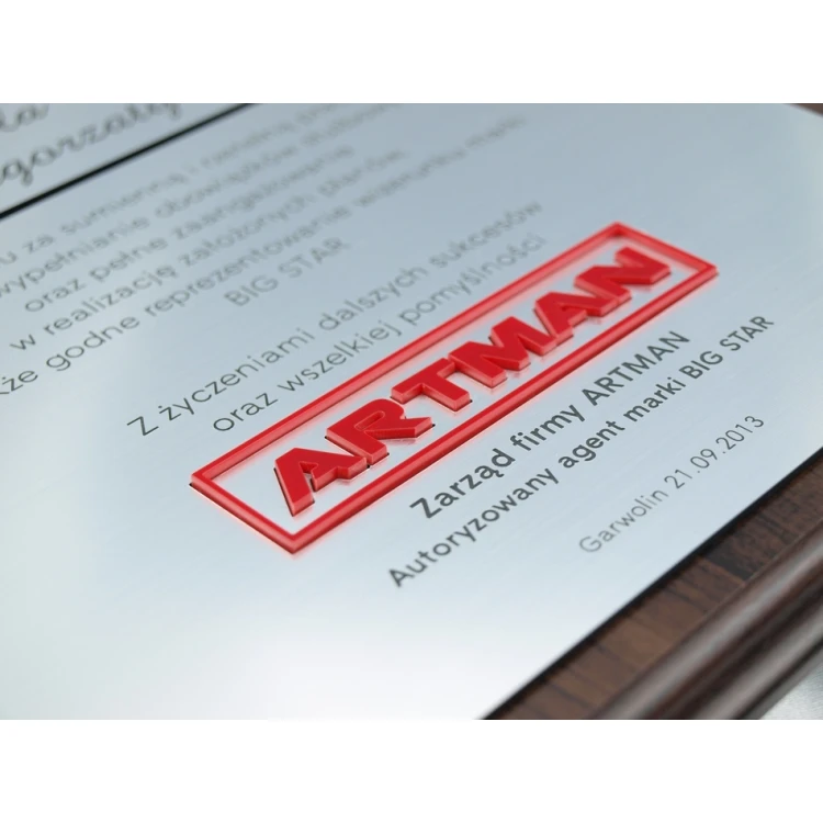 Diploma - EMPLOYEE OF THE YEAR - with two embossed logos - SL028