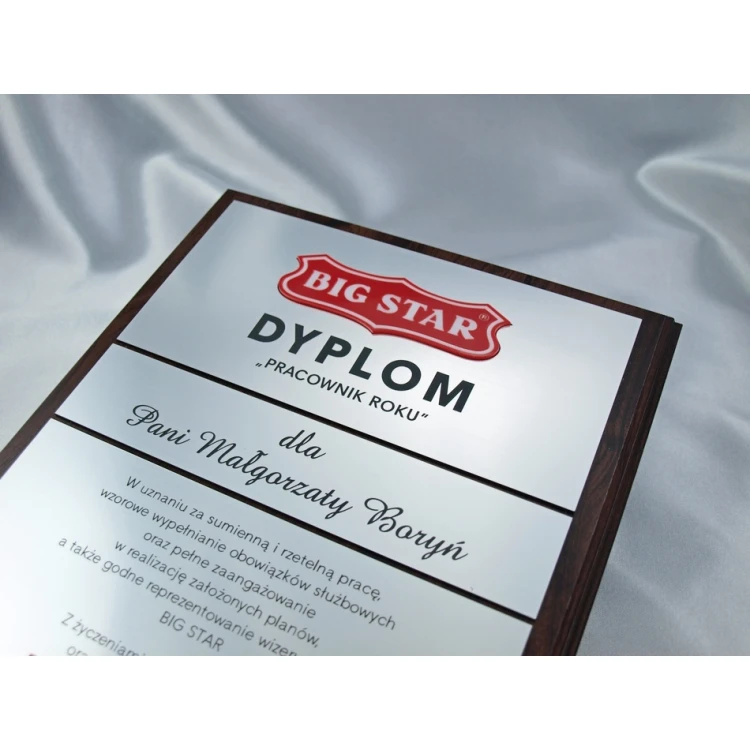 Diploma - EMPLOYEE OF THE YEAR - with two embossed logos - SL028
