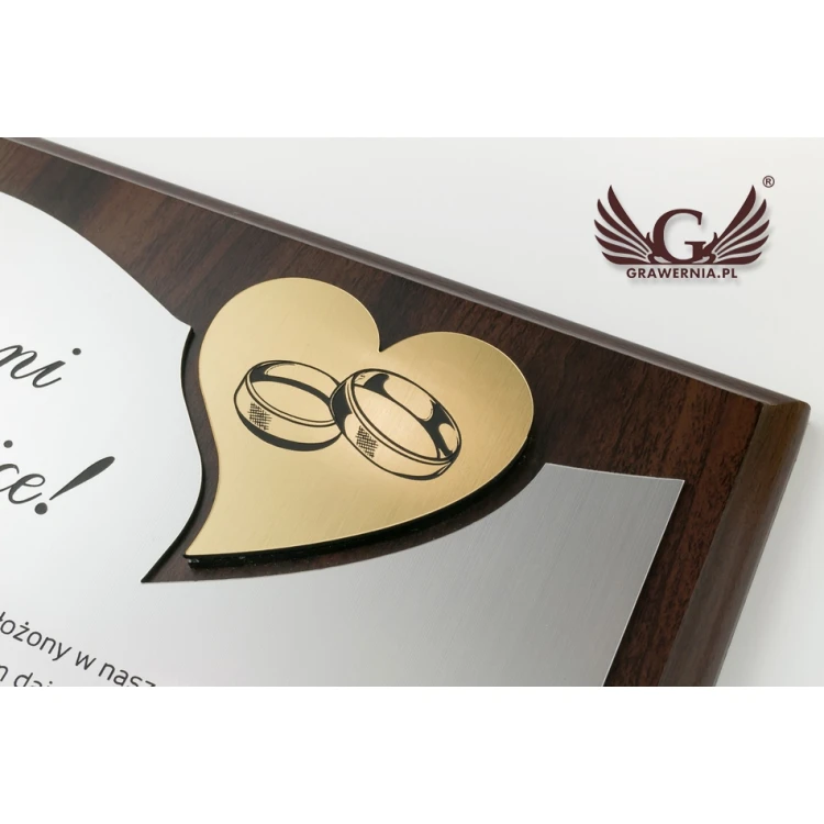 WEDDING CERTIFICATE - DS008 - Thank You for Parents with Photo - set of 2 pcs.
