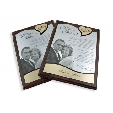 WEDDING CERTIFICATE - DS011 - Thank You for Parents with Large Photo - Set of 2 pcs.