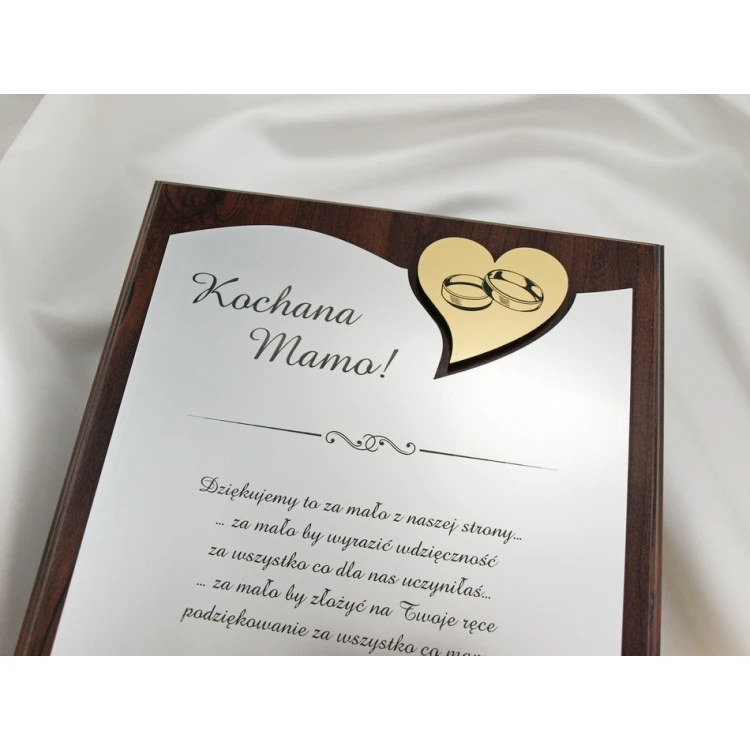WEDDING CERTIFICATE in CASE - DS010 - Thank You for Parents - set of 2 pcs.