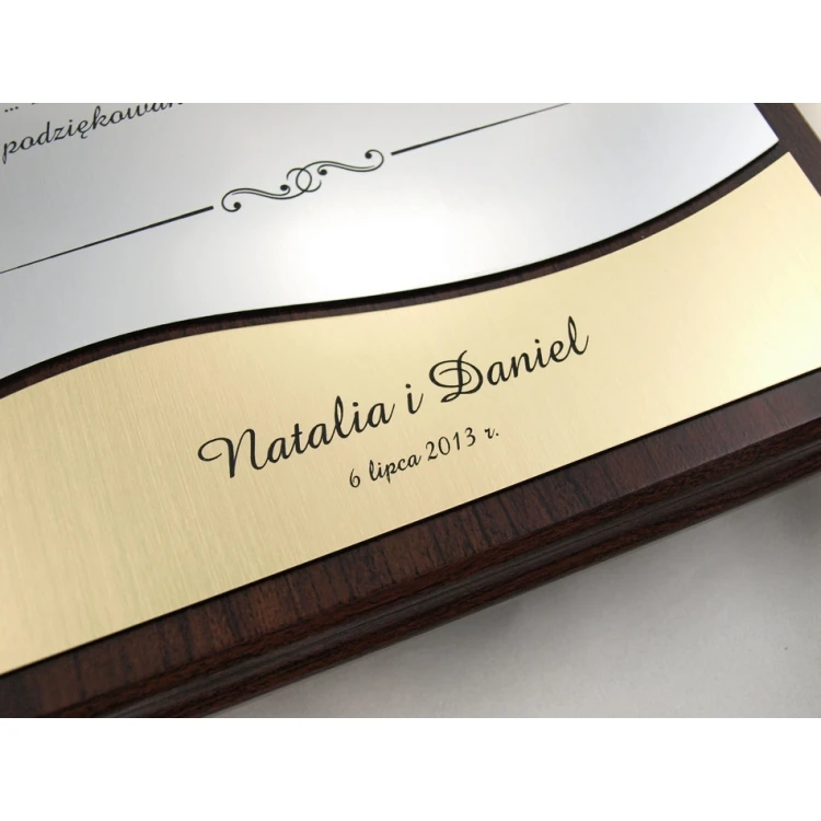 WEDDING CERTIFICATE in CASE - DS010 - Thank You for Parents - set of 2 pcs.