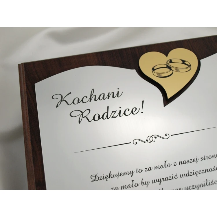 WEDDING CERTIFICATE in CASE - DS010 - Thank You for Parents - set of 2 pcs.